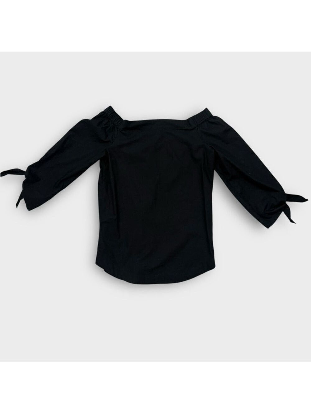 Free People Black Cotton Off The Shoulder Blouse Small NWOT - Picture 3 of 5